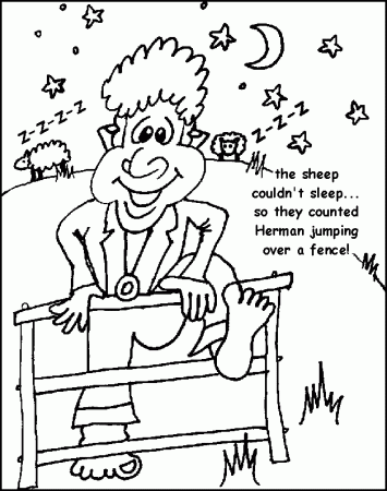 Counting Sheep - Free Coloring Pages for Kids - Printable 