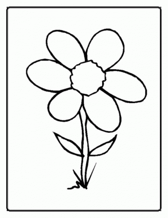 Easy Flower Coloring Pages Inspiration | ViolasGallery.