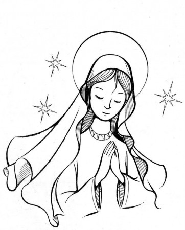 Our Lady Catholic Coloring Page | Teaching Catholic Kids