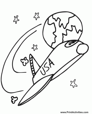 Space Shuttle Coloring page | Space Coloring Page
