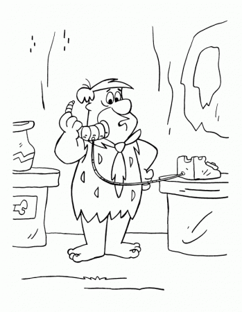 Fred 39 S Calling Someone Coloring Page Kids Coloring Page 263475 