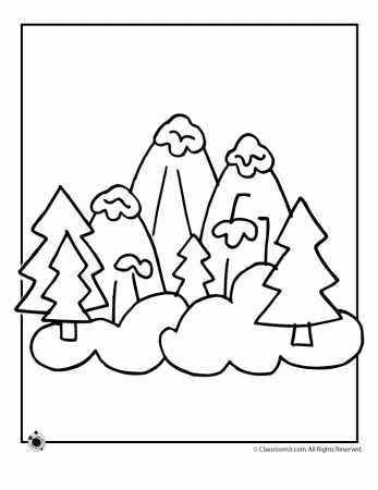 Snowy Mountains Coloring Page | Classroom Jr.