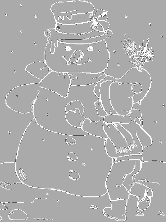 little snowman Colouring Pages