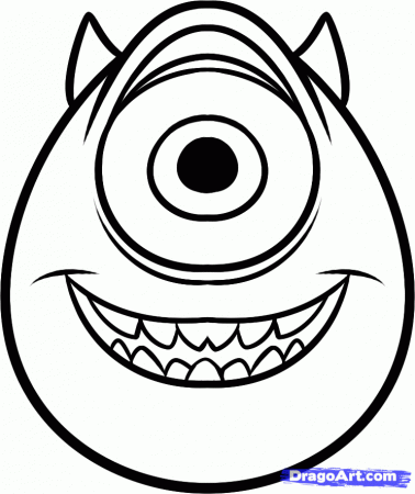 Draw Mike Wazowski Easy, Step by Step, Drawing Sheets, Added by 