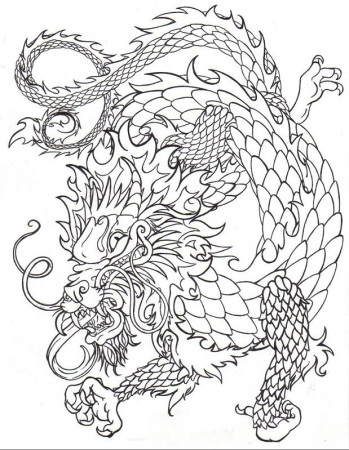 Chinese dragon line by death-of-a-salesman on deviantART