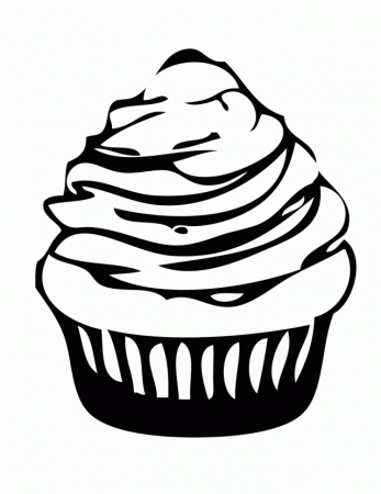 Cupcake With Sprinkle Toppings Coloring Page Free Printable 175138 