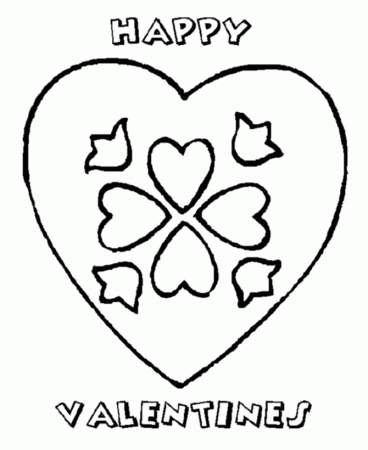 Valentine's Day Hearts Coloring Pages - A Happy Valentine - Heart 