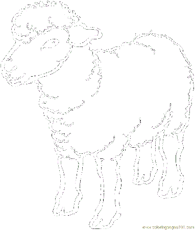 he green sheep Colouring Pages