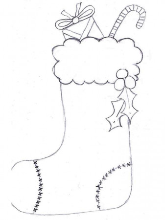 Christmas Stocking Coloring Page | quotes.