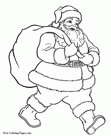 Christmas - Santa coloring pages | Santa drawings