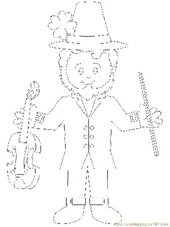 printable coloring page leprechaun holidays st patricks day 