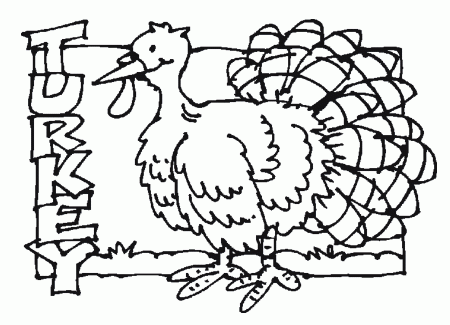 Turkey Coloring Sheet