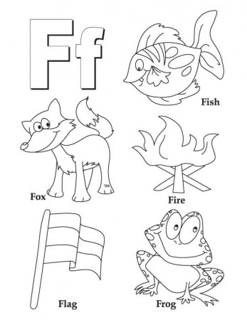 My A to Z Coloring Book -- Letter F | School