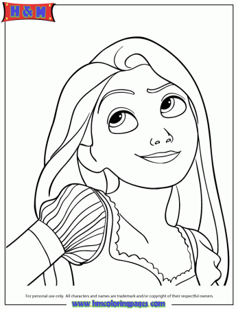 Free Printable Tangled (Rapunzel) Coloring Pages | H & M Coloring 