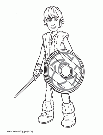 How to Train Your Dragon - Hiccup coloring page