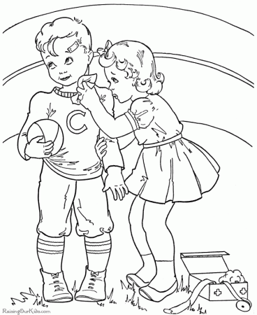 Child Valentine coloring book pages - 009