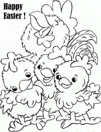Free Printable Easter Chick Colouring Pages #