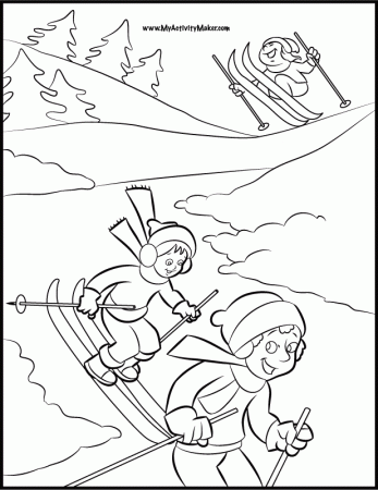 01 winter Colouring Pages
