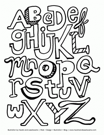 Free Printable Coloring Alphabet Letters
