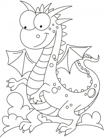Comparatively a kind looking dragon coloring pages | Download Free 