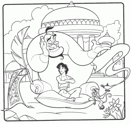 Kids Under 7: "Aladdin " Coloring Pages