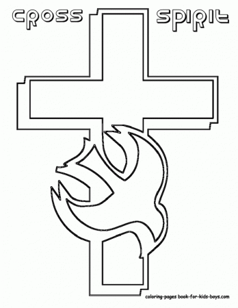 Cross Coloring Page For Kids | 99coloring.com