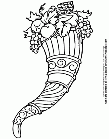 cornucopia coloring pages for kids printable colouring sheets 