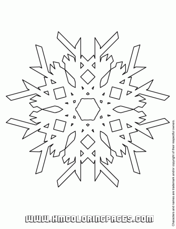Snowflake Outline Coloring Page | HM Coloring Pages