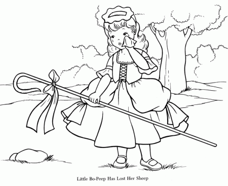Little Bo peep Colouring Pages