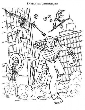 Print Sandman Green Goblin Spiderman Coloring Page or Download 