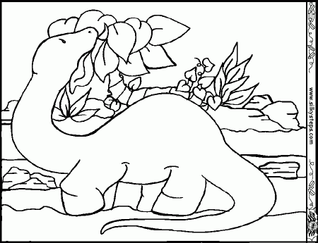 dinosaur with sun Colouring Pages