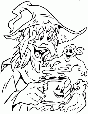 Witches Coloring Pages 4 | Free Printable Coloring Pages 