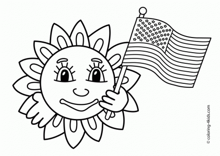 Happy Independence Day Coloring Pages For Kids July 4 Printable 