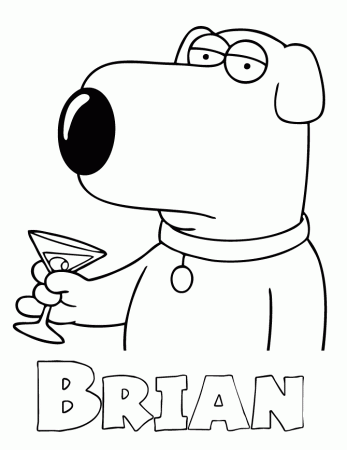Best Brian Family Guy Coloring pages | Coloring Pages