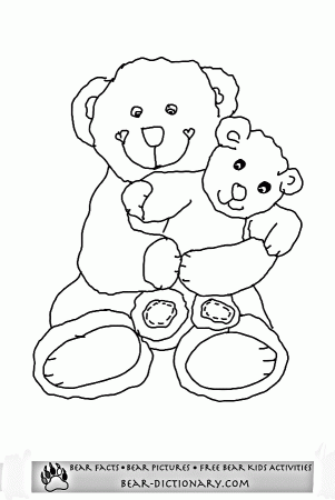 teddy bear footprint Colouring Pages