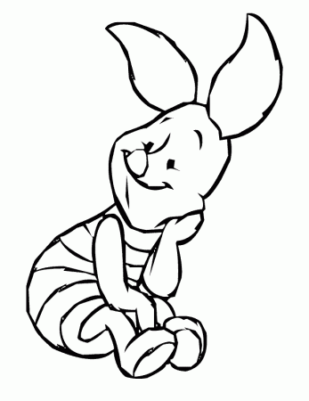 Coloring Pages: sitting piglet coloring page sitting piglet 