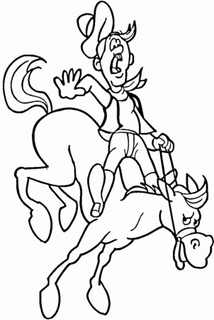 Top Rodeo Coloring Page High Definition | ViolasGallery.