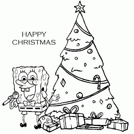 Download Coloring Pages Of Christmas Spongebob Or Print Coloring 