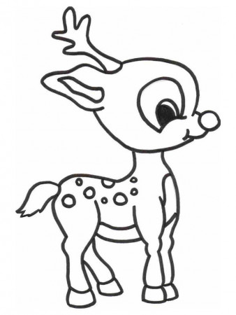 Cute deer coloring sheet | Print these soon!