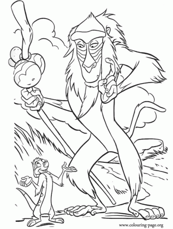 The Lion King - Rafiki and Timon coloring page