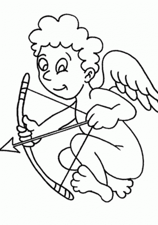 Cute Cupid Coloring Pages | Laptopezine.