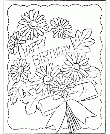 Free Printable Birthday Cards For Children To Color : Free 
