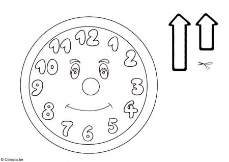 Coloring page clock - img 5761.