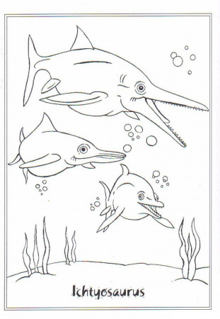 coloring page Dinosaurs 2 - Ichtyosaurus | Ava's 3rd Birthday | Pinte…