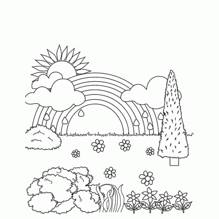 Rainbows Coloring Pages
