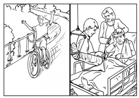 Coloring page bike safety - img 7637.