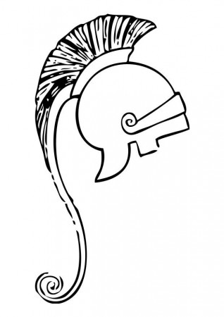 Coloring page Greek Helmet - img 17410.