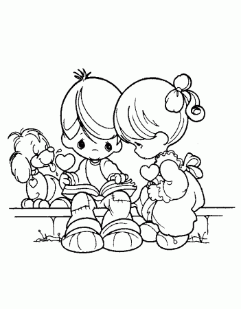 Precious Moments for Love Coloring Pages >> Disney Coloring Pages