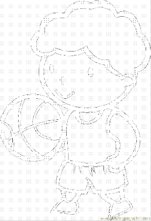 Coloring Pages Basketball Coloring Page 04 (Sports > Winter sports 