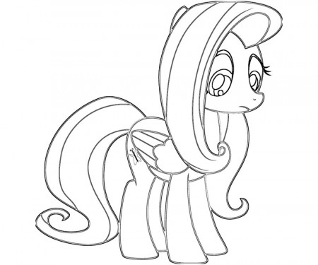 13 Fluttershy Coloring Page